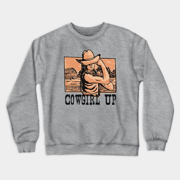 Cowgirl Up // Tough Cowgirl Country Girl Crewneck Sweatshirt by SLAG_Creative